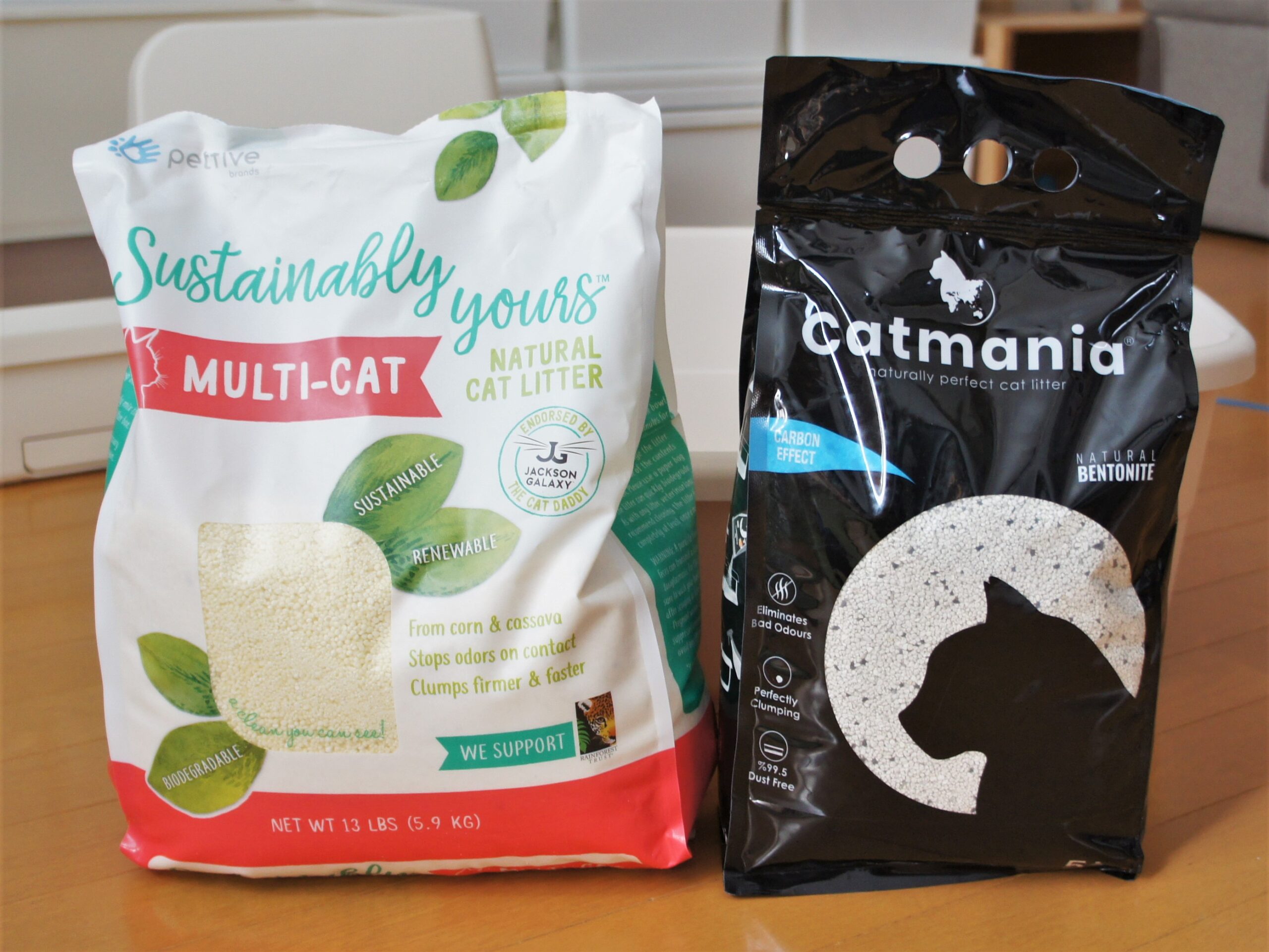 穀物系猫砂とトルコの白い砂『Catmania』を混ぜてみた＜品質に問題あり？＞